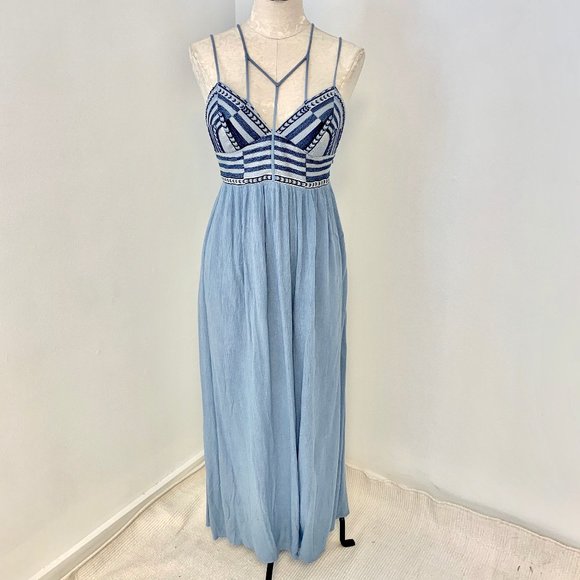 long blue sundress